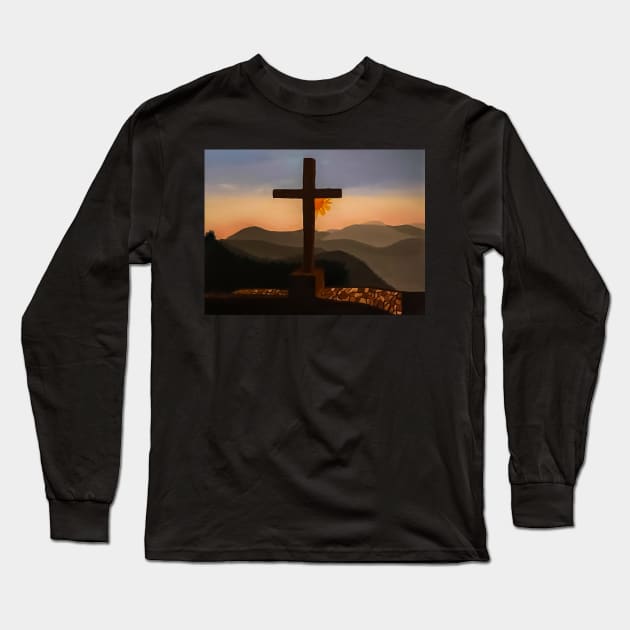 Painted Sunrise at Pretty Place (remake) Long Sleeve T-Shirt by Ckauzmann